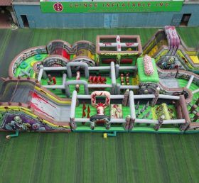 CR2-465 Corrida Desafiante com Tema de Zumbi Gigante Pista de Obstáculos Inflável