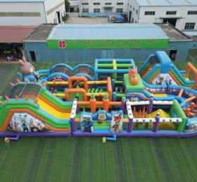 CR2-466 Curso de Obstáculos Inflável Gigante com Tema Zootopia Desafio de Corrida