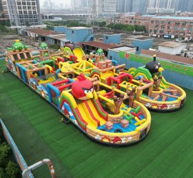 CR2-6 Pista de Obstáculos Gigante Inflável Desafiadora com Tema Angry Birds