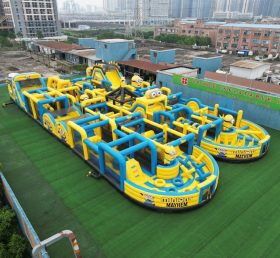 CR2-74 Corrida Desafiadora com Tema dos Minions Gigante Curso de Obstáculos Inflável