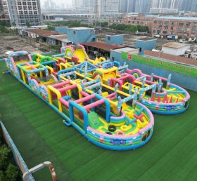 CR2-97 Curso de Obstáculos Inflável Gigante com Tema Peppa Pig Desafio