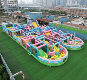CR2-98 Tema Peppa Pig Corrida Desafiadora Gigante Pista de Obstáculos Inflável