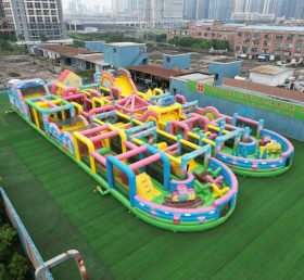 CR2-99 Corrida Desafiadora de Tema Peppa Pig Gigante Curso de Obstáculos Inflável