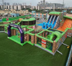 GF3-186 Parque Inflável Tema Minecraft
