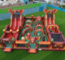 GF3-313 Parque Inflável com Tema de Dragão