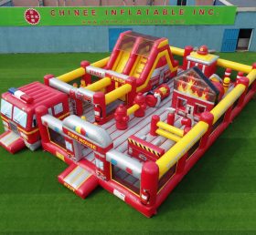 GF3-323 Parque Inflável com Tema de Caminhão de Bombeiros
