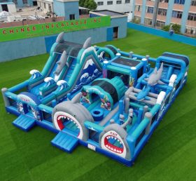 GF3-397 Parque Inflável com Tema de Tubarão
