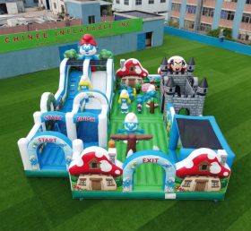 GF3-423 Parque Inflável com Tema dos Smurfs