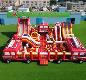 GF3-532 Parque Inflável com Tema de Caminhão de Bombeiros