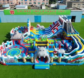 GF3-537 Parque Inflável Tema Hipopótamo