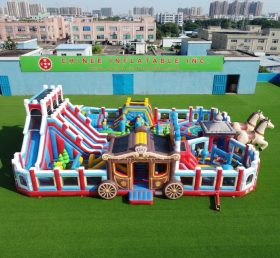 GF3-538 Parque Inflável com Tema de Carruagem de Cavalo