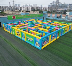 MAZE1-144 Labirinto Inflável com Tema do Bob Esponja