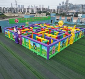 MAZE1-151 Labirinto Inflável com Tema dos Teletubbies