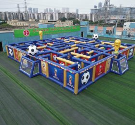 MAZE1-182 Labirinto Inflável com Tema da Copa do Mundo