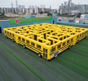 MAZE1-23 Labirinto Inflável com Tema de Ônibus