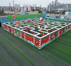 MAZE1-31 Labirinto Inflável com Tema de Natal