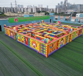 MAZE1-33 Labirinto Inflável com Tema de Palhaço