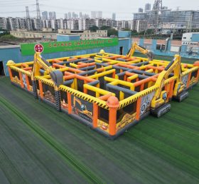 MAZE1-53 Labirinto Inflável com Tema de Escavadora