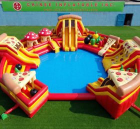 Pool3-818 Parque Aquático de Piscina com Tema de Pizza