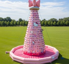 T11-4217 Parede de Escalada Inflável Tema Hello Kitty