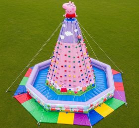 T11-4319 Parede de Escalada Inflável com Tema Peppa Pig