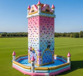 T11-4344 Parede de Escalada Inflável com Tema de Festas de Princesas