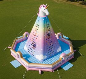 T11-4718 Parede de Escalada Inflável com Tema de Unicórnio
