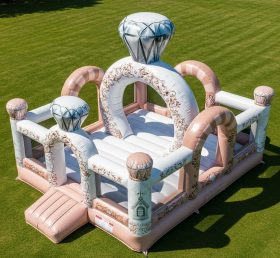 T2-8672 Pula-pula Inflável com Tema de Casamento