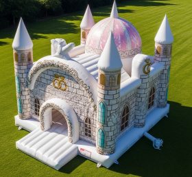 T2-8756 Castelos Infláveis Tema Casamentos