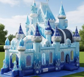 T5-2052 Castelos Infláveis com Tema de Frozen