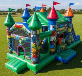 T5-2104 Castelo Inflável com Tema das Tartarugas Ninja