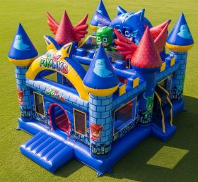 T5-2116 Castelo Inflável Tema PJ Masks