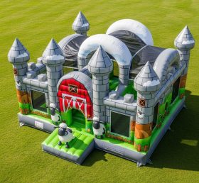 T5-2138 Castelo Inflável Tema Shaun, o Carneiro