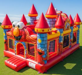 T5-2193 Castelos Infláveis com Tema Tickle Me Elmo