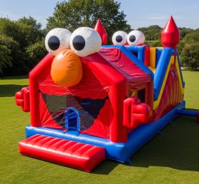T5-2195 Castelos Infláveis com Tema Tickle Me Elmo