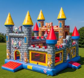 T5-2205 Castelo Inflável Tema Tom e Jerry
