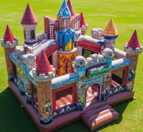 T5-2215 Castelo Inflável com Tema Zootopia