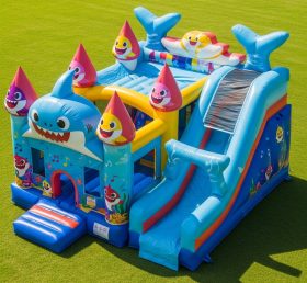 T5-2229 Castelos Infláveis Tema Baby Shark