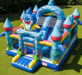 T5-2230 Castelo Inflável Tema Baby Shark
