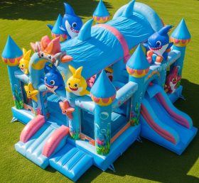T5-2231 Castelo Inflável Tema Baby Shark