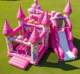 T5-2234 Castelos Infláveis com Tema da Barbie