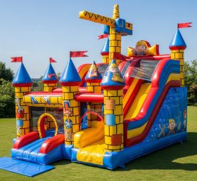 T5-2259 Castelo Inflável com Tema Bob, o Construtor