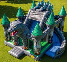T5-2317 Castelos Infláveis com Tema Godzilla