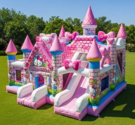 T5-2323 Castelo Inflável Tema Hello Kitty