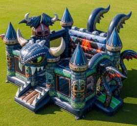 T5-2328 Castelo Inflável Temático Como Treinar o Seu Dragão