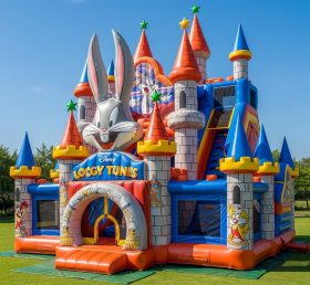 T5-2348 Castelo Inflável Temático Looney Tunes