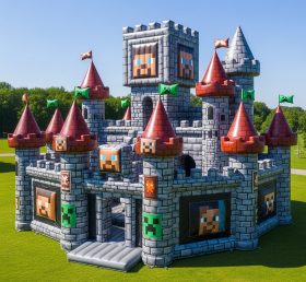 T5-2363 Castelos Infláveis com Tema Minecraft