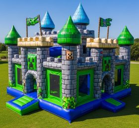 T5-2366 Castelos Infláveis com Tema Minecraft