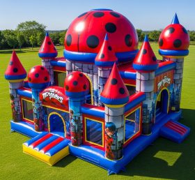 T5-2369 Castelo Inflável com Tema Miraculous Ladybug