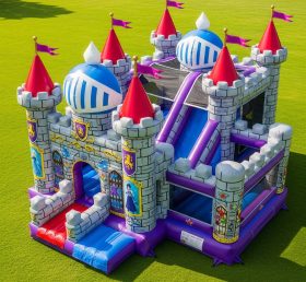 T5-2388 Castelo Inflável Tema Nella Knight